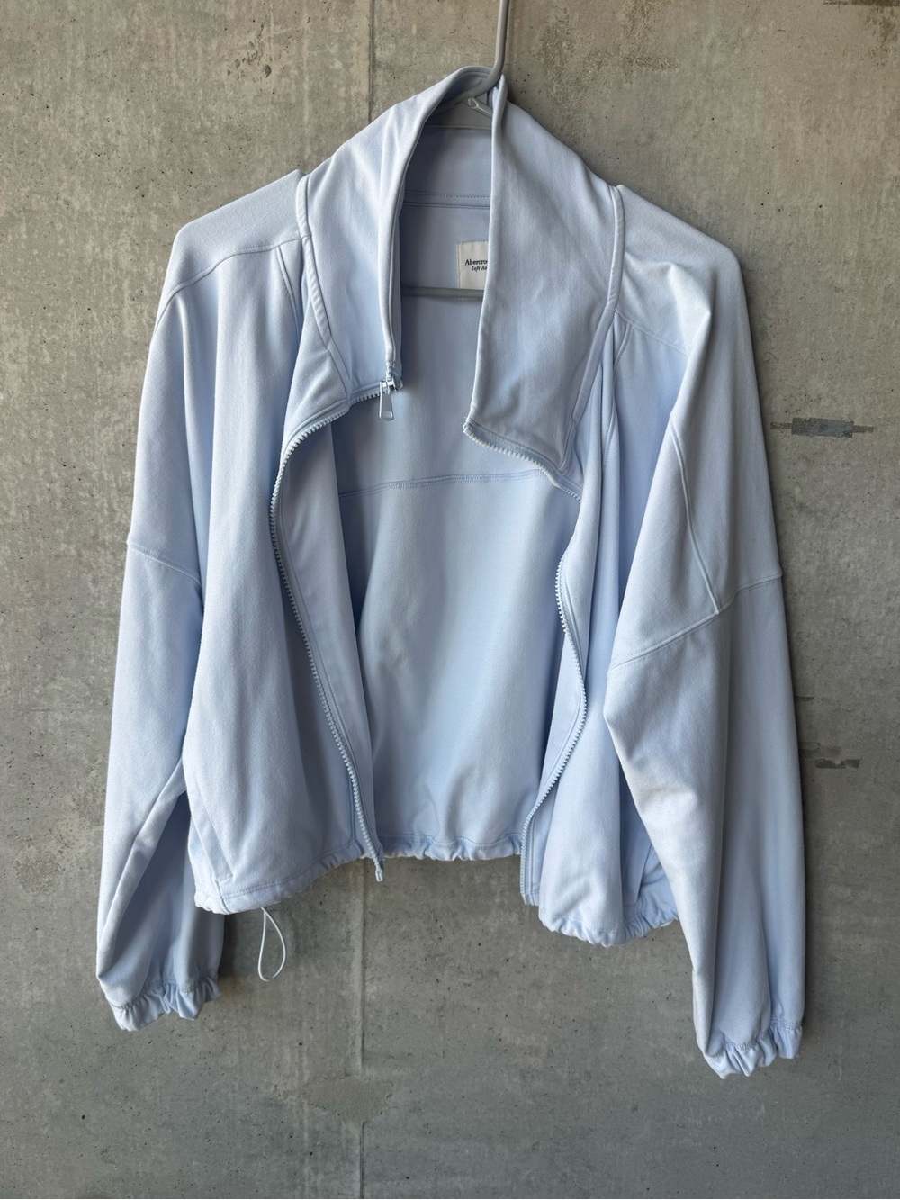 Abercrombie & Fitch Light Blue Athletic Jacket